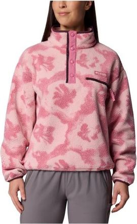 Columbia Helvetia II Printed Cropped Half Snap Fleecepullover f&uuml;r Damen | rosa