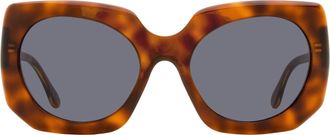 Marni Jellyfish Square Acetate Frame Sunglasses - Brown