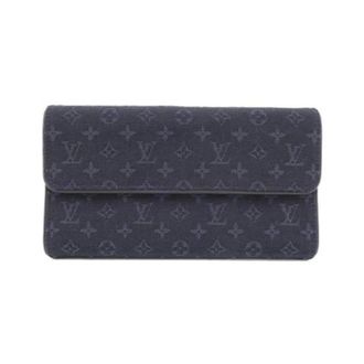 Louis Vuitton Vintage, unisex, Blauw, ONE Size, Pre-owned Canvas Portemonnee