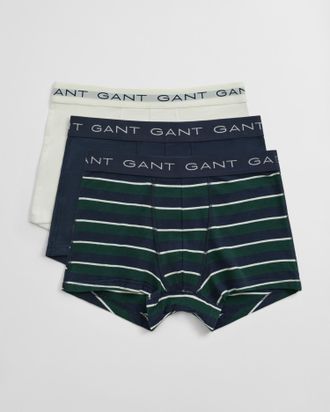 GANT Men 3-Pack Multistriped Trunks (XXL) TARTAN GREEN
