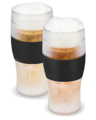 Host Host Beer Freeze Cooling Cups In Black (Set Of 2)