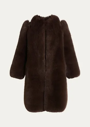 Tom Ford Faux Fur And Lamb Shearling Coat