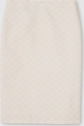 Gucci GG Cotton Gabardine Skirt, Beige, Ready-to-wear