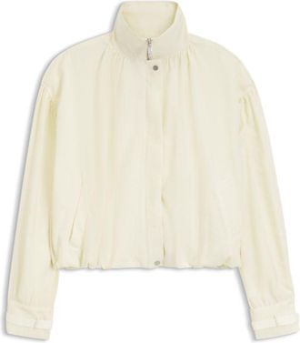 BOSS Relaxed-fit bomber jacket with stand collar
