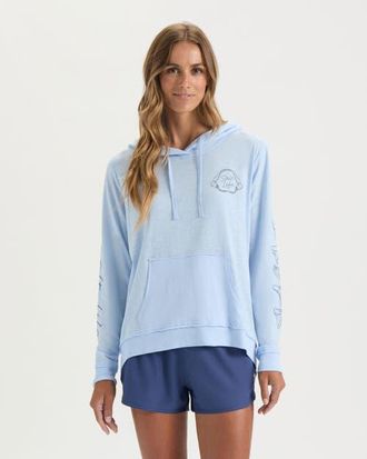 Salt Life Luck Tooth Long Sleeve Crew in Powder Blue at Nordstrom, Size X-Large