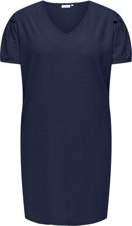 Only Carmakoma Midikleid »CARZABBI LIFE SS V-NECK BLK DRESS JRS« Sommerkleid