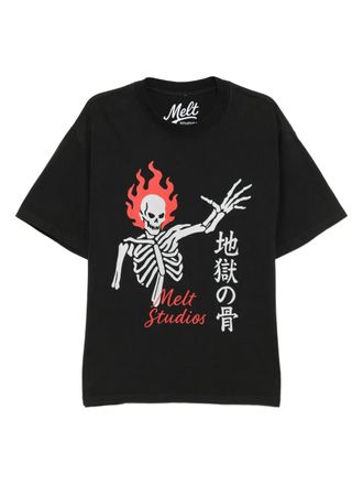 Melt graphic-print T-shirt - Black