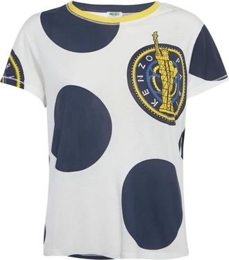 Kenzo T-shirt a pois - Bianco