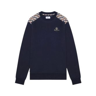 Aquascutum Sweatshirts, male, Blue, Size: 2XL Full-zip Sweatshirt