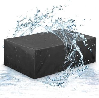 OEM [nunca Usado] Fundas Para Muebles De Jard&iacute;n Impermeables De 315 X 160 X 74 Cm, Para Mesa, Sof&aacute;, Sill&oacute;n Reclinable Y Sillas, Color Negro