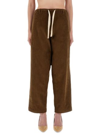Moschino Brown Loose Drawstring Pants