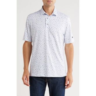 Greg Norman Dancing Chips Print Golf Polo in White at Nordstrom Rack, Size Xx-Large