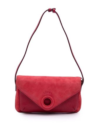 Loewe 2010-2025 Suede and Leather shoulder bag - women - Suede - One Size - Red
