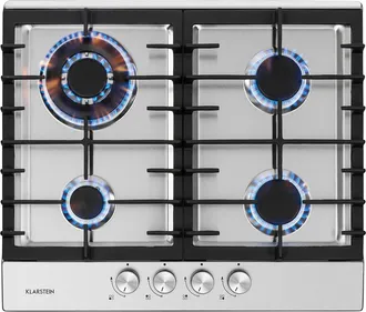 Klarstein Klarstein Ignito Cocina A Gas Con 4 Zonas 4 Quemadores Acero Inoxidable Plateada