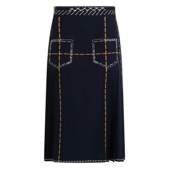 Moschino I Am Going to Tubino - Dames - Rokken - Blauw - Maat: M Viscose