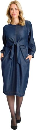 In Front Abito Midi - - Dresses - Donna - Blu - M