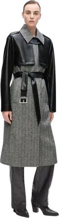 Karl Lagerfeld Geknopt Jasje - Dames - Jas met riem - Grijs - S - Jassen