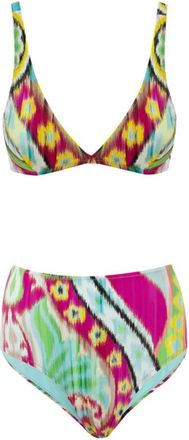 Etro Hoog getailleerde Multicolor Bikini Set - Dames - Bikinis - Veelkleurig - XS - Leer - Badmode