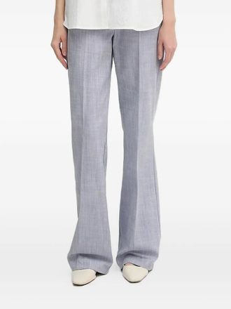 Pedro del Hierro textured flared trousers - Blue