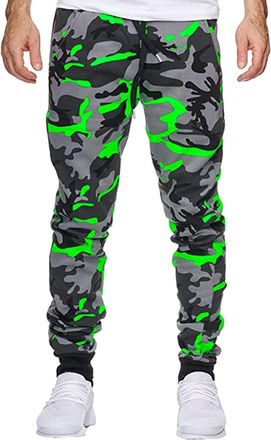 Generic Mens Camouflage Joggers: Mens Sweatpants Loose Fit Men Camo Gym Joggers Multi-Pocket Running Trousers Combat Camouflage Work Pants Plus Size Camouflag