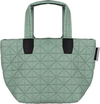 VeeCollective Gewatteerde Tote Bag - Dames - Shoppers - Groen - ONE Size - Leer - Tassen