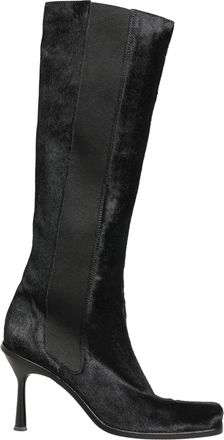 Dolce & Gabbana Black Suede Leather Knee High Boots Womens Shoes (Pre-Owned)