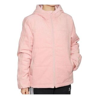 adidas (WMNS) adidas Corduroy Patchwork Padded Jacket Pink GJ8817