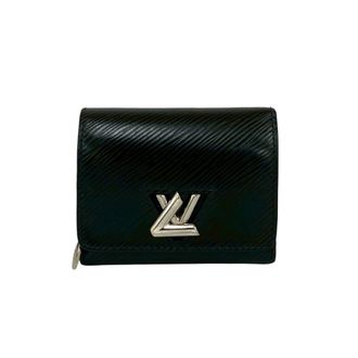 Louis Vuitton Black Leather Wallet (Tri-Fold) (Pre-Owned)