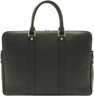 Louis Vuitton Pre-owned Taiga Leder Handtas - Heren - Vintage Handtas - Zwart - ONE Size - Leer - Vintage