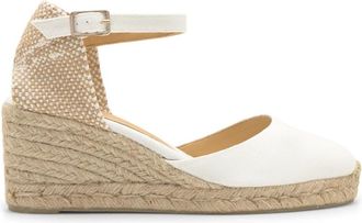 Castaner Carol Wedge Espadrille - Dames - Sleehakken - Wit - 39 EU - Katoen - Schoenen