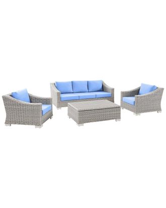 ModWay Conway 4-Piece Outdoor Patio Rattan Furniture Set