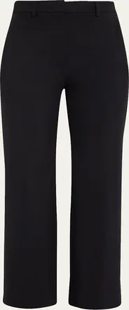 Theory Ponte High-Waist Straight Pants