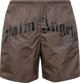 Palm Angels Curved Logo Swimshort