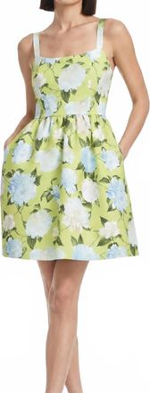 Sachin & Babi Samira Floral Fit And Flare Dress In Citrine Peonies