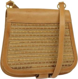 Gucci Pre-owned Vintage Cross Body Bag - Dames - Vintage Schoudertas - Beige - ONE Size - Leer - Vintage