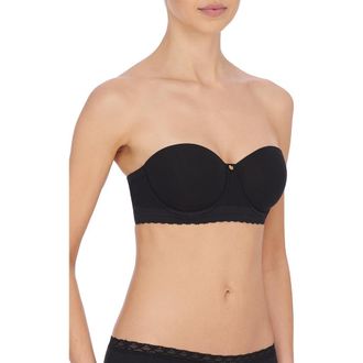 Natori Truly Smooth Longline Strapless Bra in Black at Nordstrom, Size 34Ddd