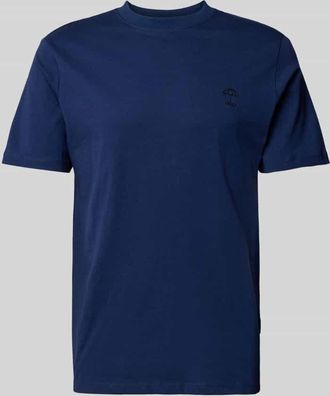 Blend T-Shirt mit geripptem Rundhalsausschnitt Modell JENS in Marine, Gr&ouml;&szlig;e XXL