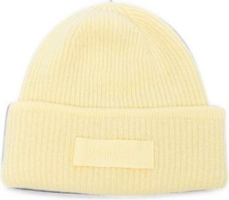 Jacquemus Lemon Yellow Knitted Beanie Cap