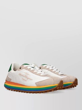 Ferragamo textile low-top sneakers
