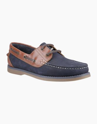 Hush Puppies Mens Wilson Mens Boat Shoes - Navy - Size: 10