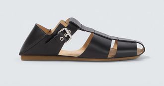 Christophe Lemaire Convertible leather fisherman sandals