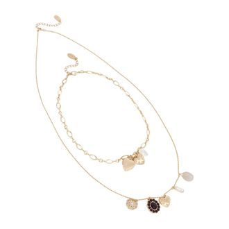 Twinset Set de collares con corazones - Accessories - Mujer - Amarillo - ONE SIZE