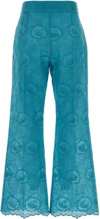 Valentino Garavani Womens Mossi Trouser Blue Cotton