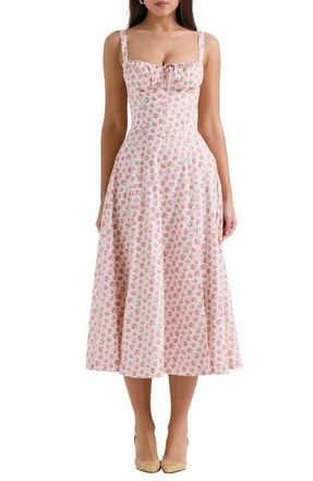 House of CB Carmen Bustier Sundress in Print Cottage at Nordstrom, Size X-Small A