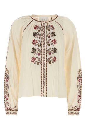 Isabel Marant Cream Cotton Lynne Blouse