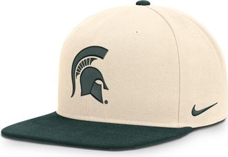 Nike Michigan State Campus Prep Nike Mens Dri-FIT College Adjustable Hat in Brown | NC120C3DMST-TRY
