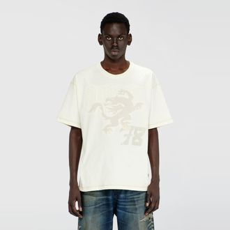 Diesel Relaxed T-shirt with prints and embroderies - T-Shirts - Man - White