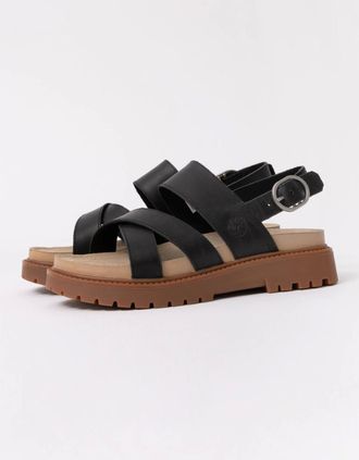 Timberland Womens Timberland Clairemont Way Womens Backstrap Sandal - Black Full Grain - Size: E/7