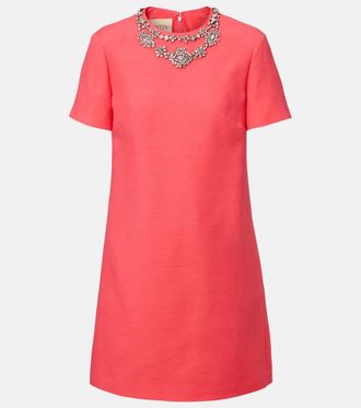 Valentino Crepe Couture embellished minidress