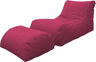 Talamo Italia Talamo Italia - Dmora Chaise longue de salón moderno, Made in Italy, Sillón con reposapiés de nailon, Puf tapizado para dormitorio, 120x80h60 cm